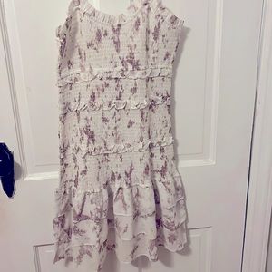 White/purple rubbed mini dress-size medium. Worn once